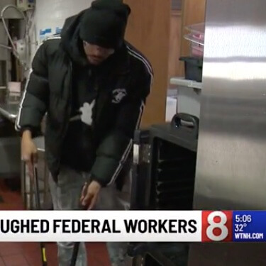 Screenshot of story from News 8: Soup Kitchen Offers Free Lunch to Furloughed Federal Workers